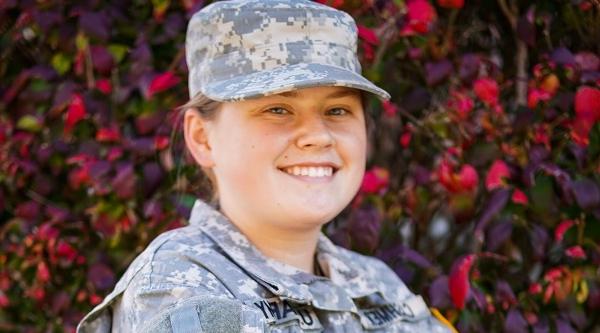 military student smiling